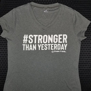 Stronger Than Yesterday - Chango Fitness Short Sleeve Shirt